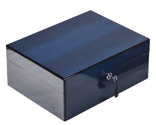[Q44901] Humidor Lubinski Bleu Lezard - 50 Cigares