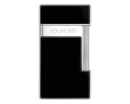 [028221] Aansteker Dupont Slimmy Shiny Zwart Lak Chrome